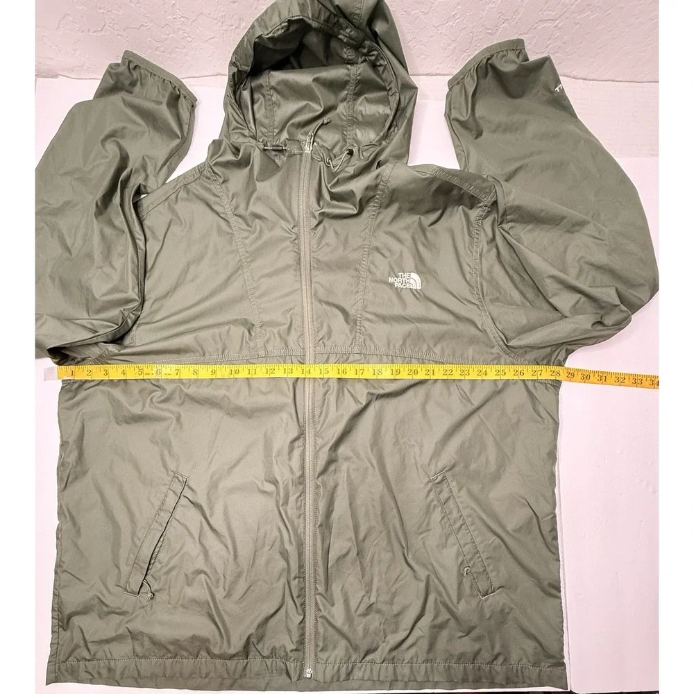 The North Face Windbreaker Jacket Men's Size XXL Green Big & Tall Hiking Camping